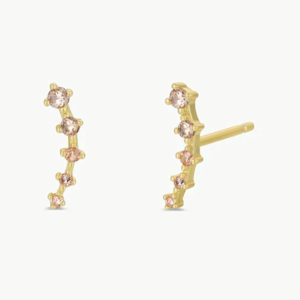✨JAXKELLY Champagne Crawler Earrings - NEW IN BOX✨
